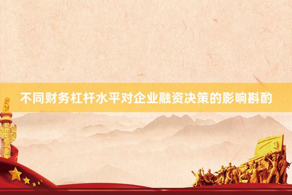 不同财务杠杆水平对企业融资决策的影响斟酌